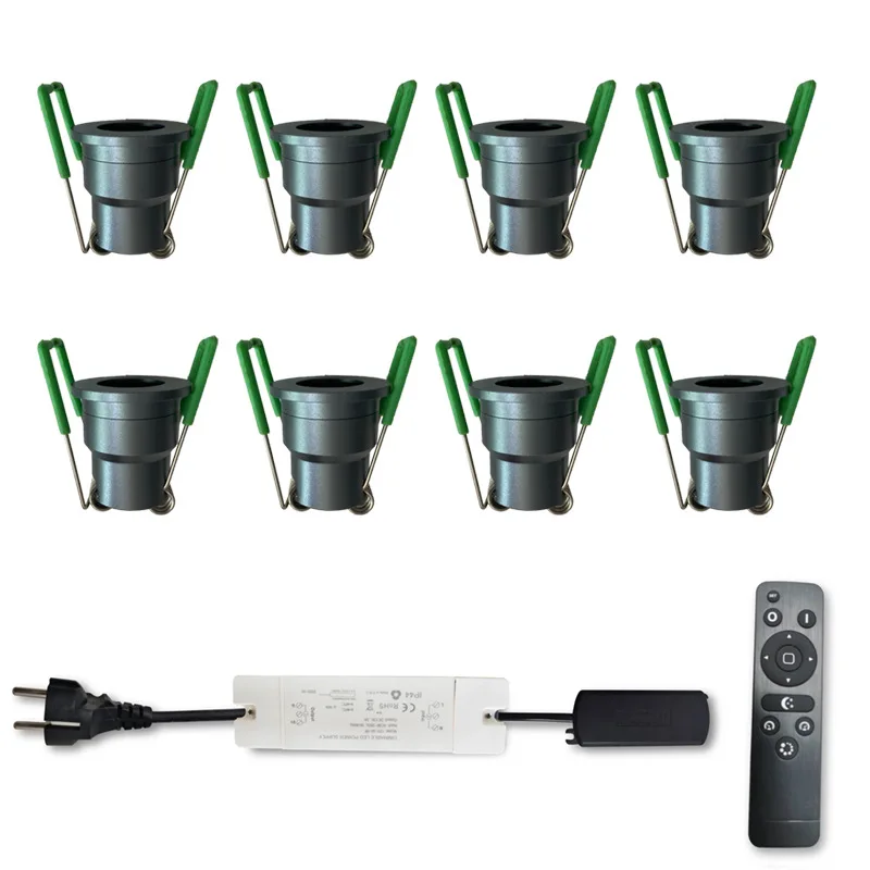RAL7016 12x3W мини светодиодный свет пятна с регулируемой яркостью RF контроллер утопило downlights для открытый