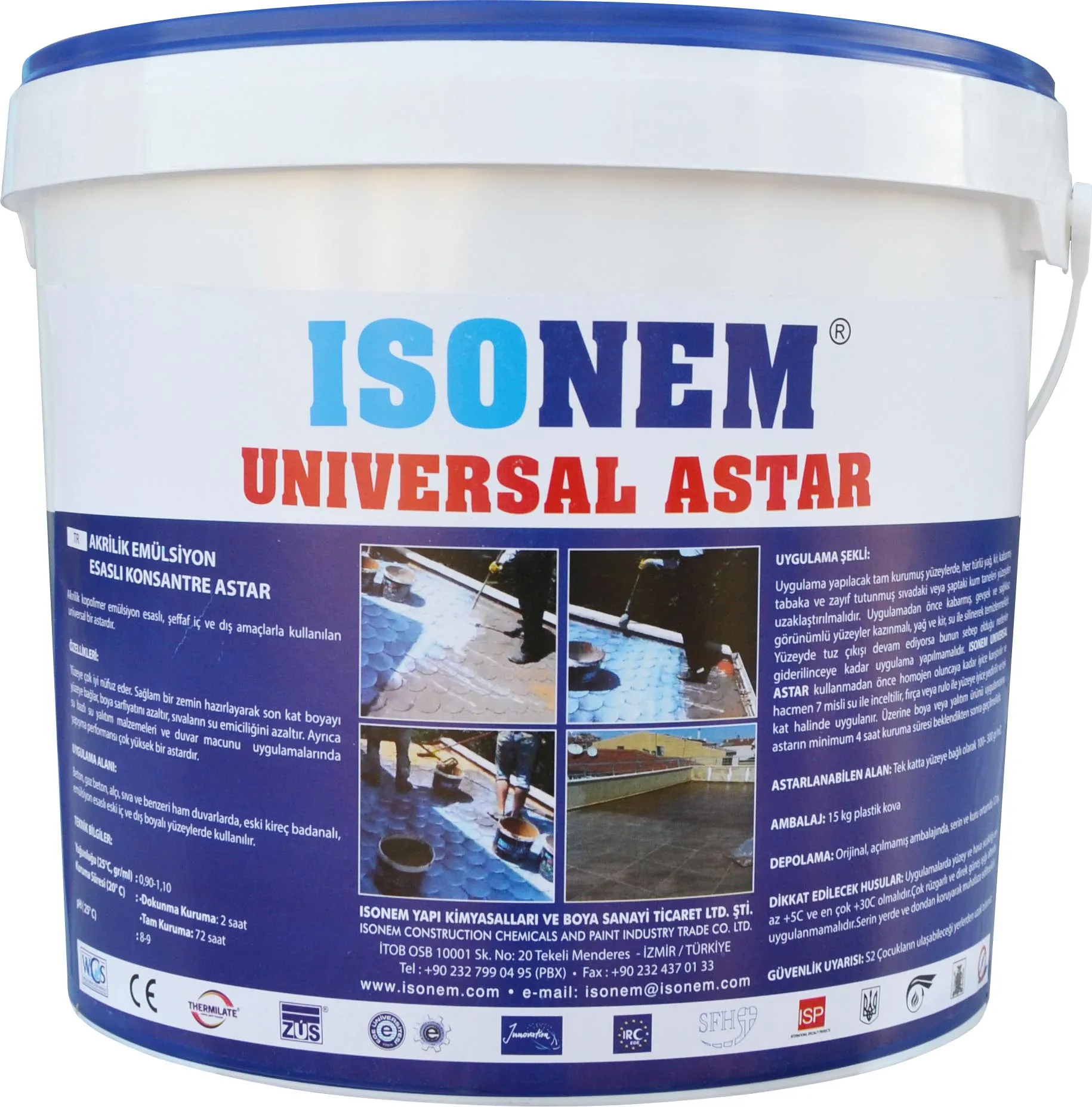 ISONEM UNIVERSAL PRIMER, CONCENTRATED ACRYLIC EMULSION BASED FOR WALLS, FLOORS, ROOFS