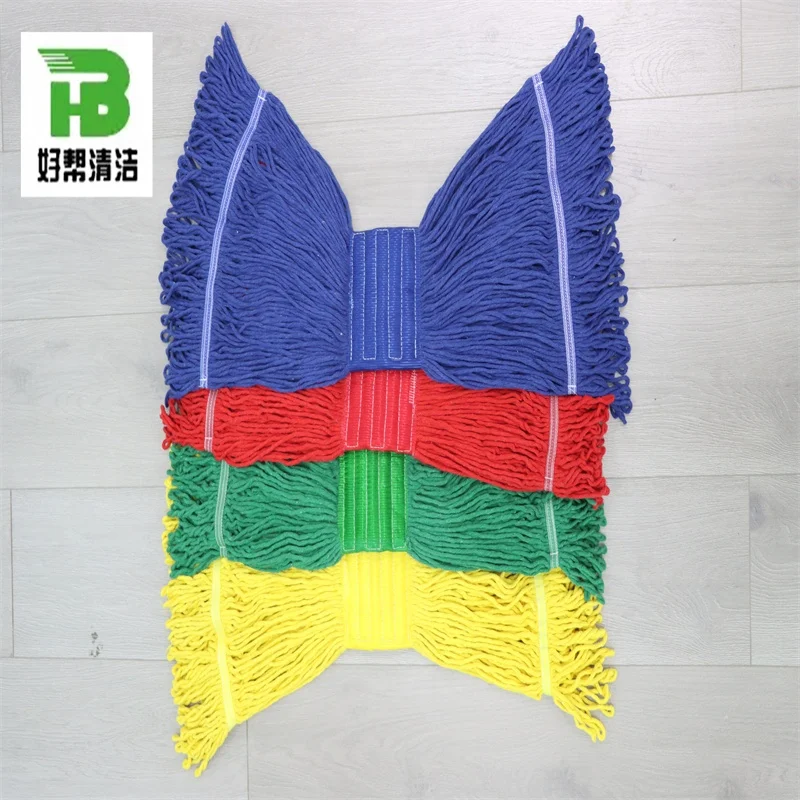 Xingtai varieties of colorful industrial cotton wet mop replacement head