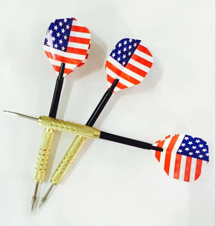 Flag dart professional black metal steel darts set tip darts for dartboards