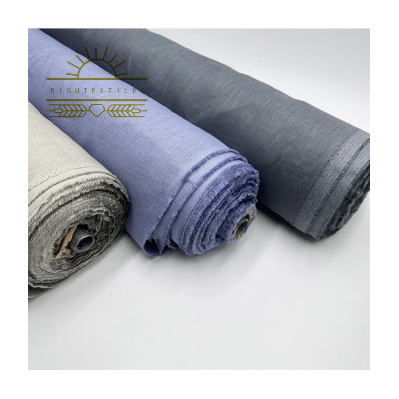 RIGU Textiles Hot Selling Linen Cotton Fabric For Woman Garment In Good Quality 100% Pure Linen Clothing Fabric
