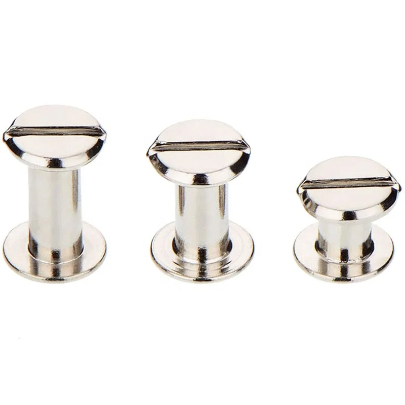 Various Sizes Purse Handbag Brass Flat Studs Rivets Belt Screw Back Spike Metal Rivet for Shoes