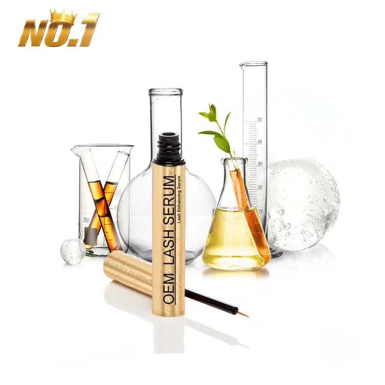 Organic Peptide Castor Oil Vegan Eye Lash Enhancer Liquid Grow Eyebrow Growth OEM Private Label Eye Lash Growth