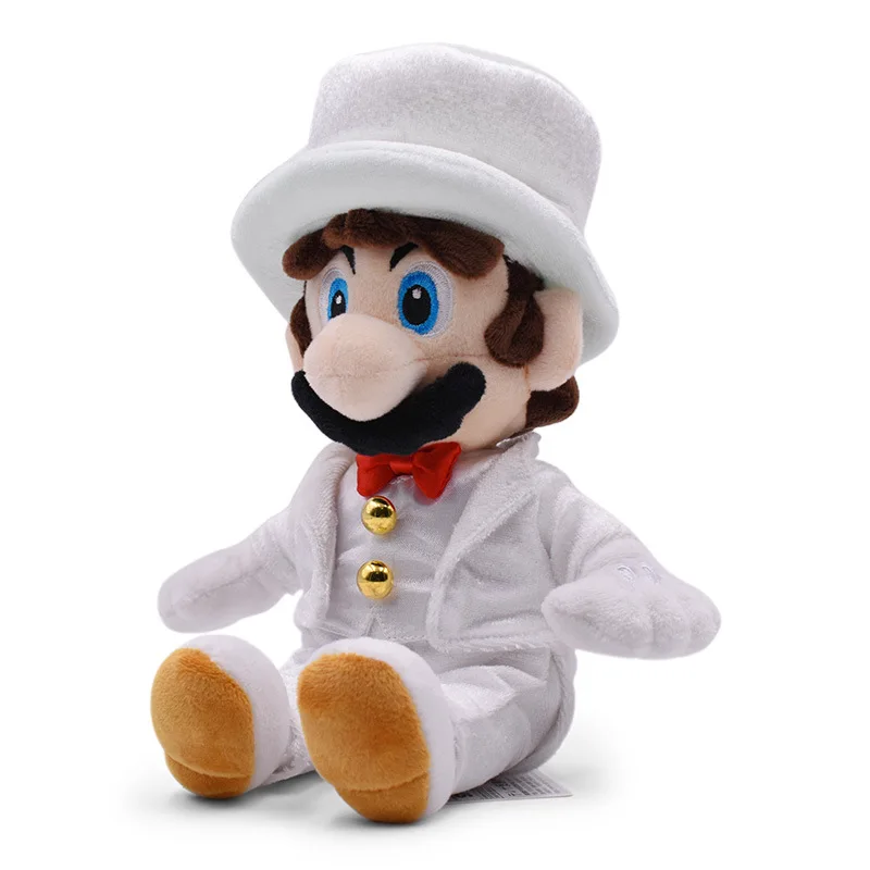 Super Mario Dress Wedding Dress Peach Princess Romantic Wedding Decoration Super Mario Plush Doll Plush Toys