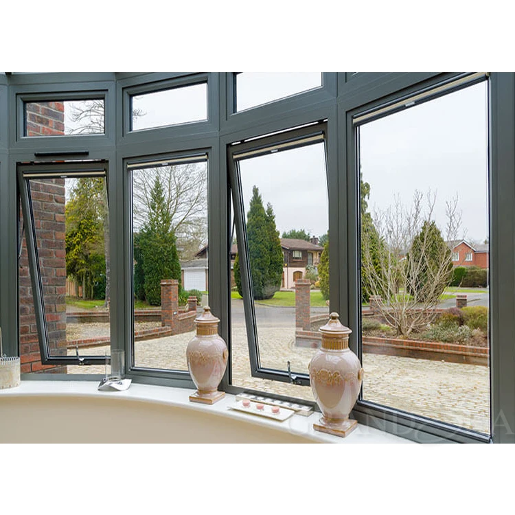 Алюминиевое эргономичное окно в стиле кантри с низким стеклом для балкона