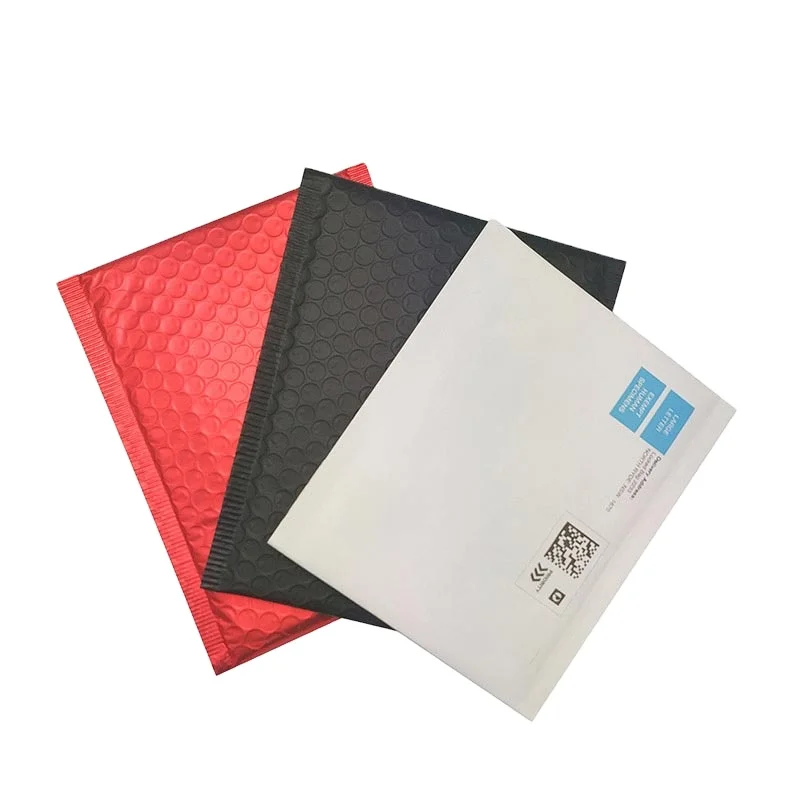 Custom 000 Foil Mailing Colored White Green Pink Poly Decorative Bubble Mailer With Designs