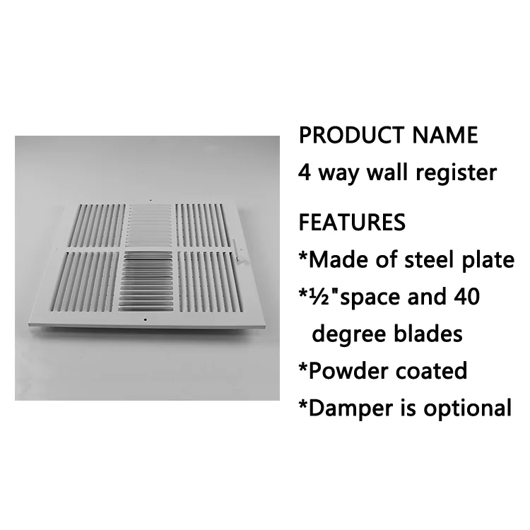 Air Ventliation Supply Ceiling Four Way Vent Register
