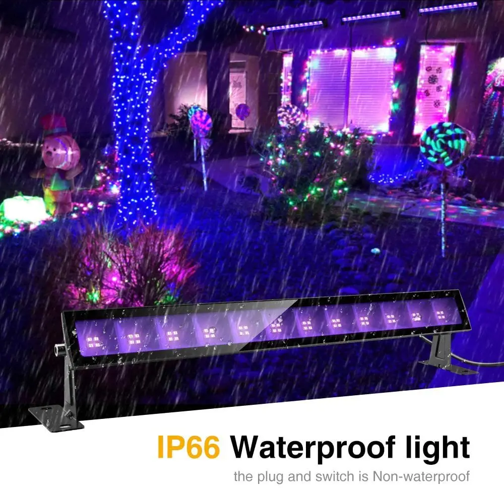 Amazon HOT selling outdoor 36W uv led flood light Black wall washer Waterproof Stage lights