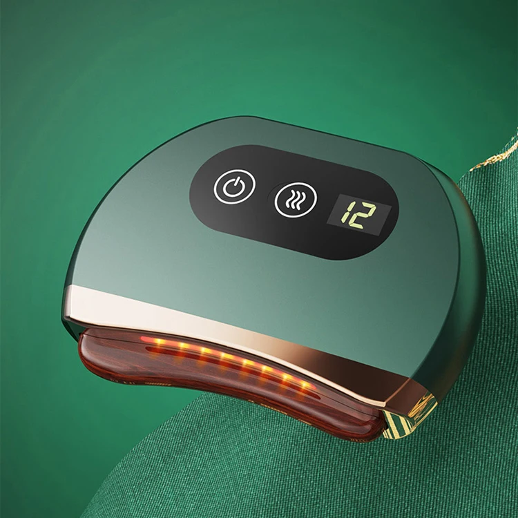 New Design Hot Compress Vibration Gua Sha Board Electric Bian Stone Gua Sha Scraping Device