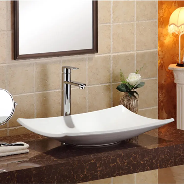 Chaozhou wash face basin porcelain trough sink for bathroom