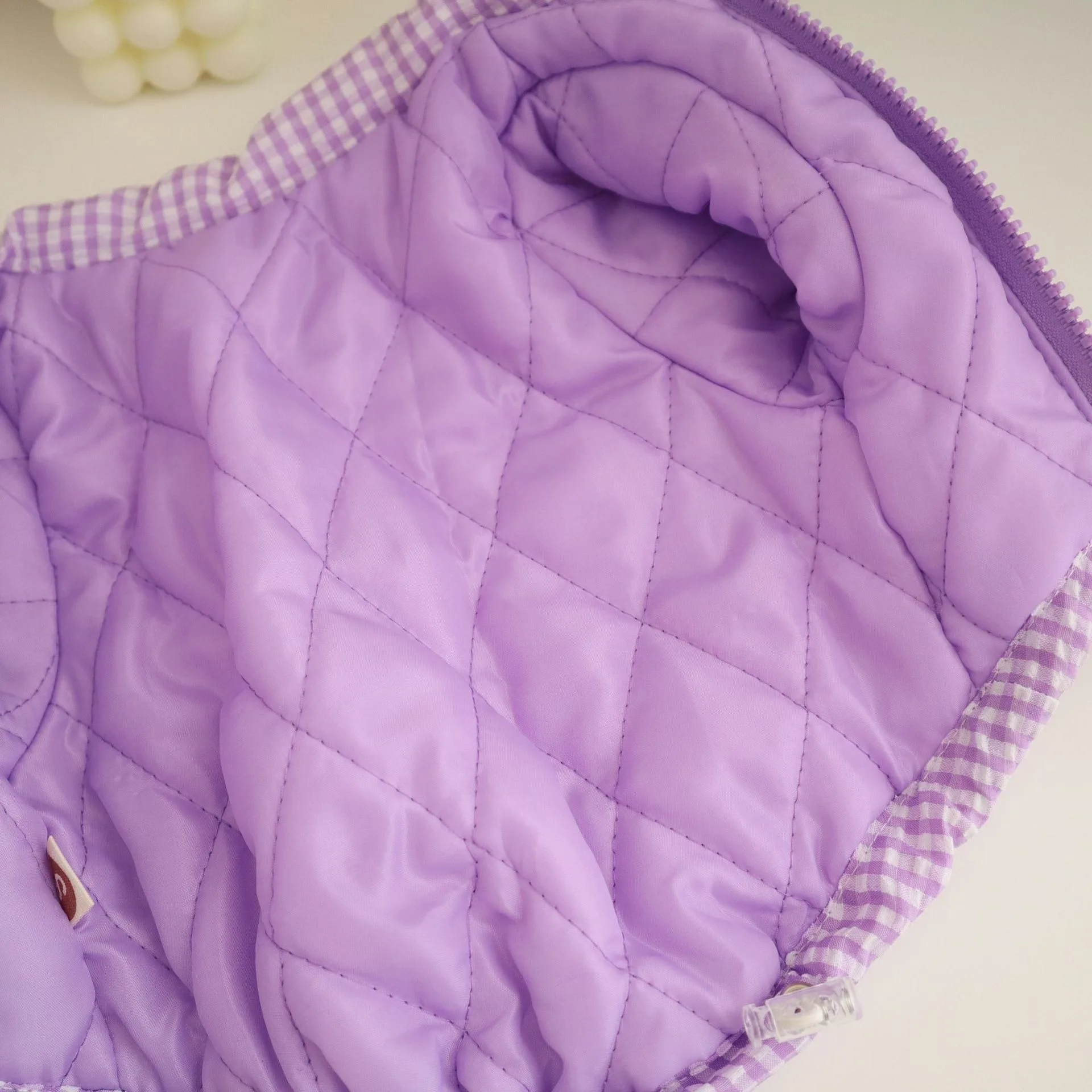 High quality pet clothing autumn and winter thick plaid pet cotton coat French bulldog pet clothes