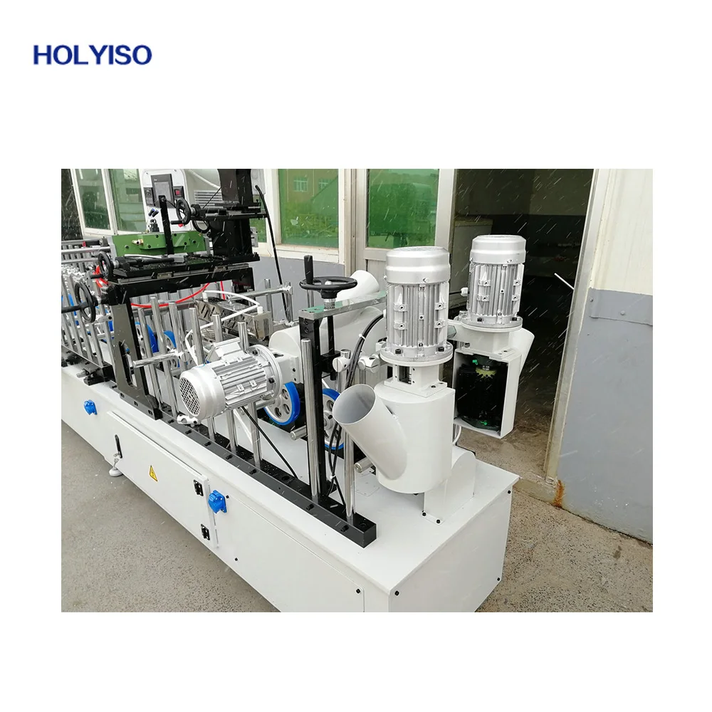 HOLYISO BF350B-PUR-II PUR Glue Hot Melt Adhesive Profile Wrapping Machine for Melamine MDF Door Veneering Vacuum Membrane Press