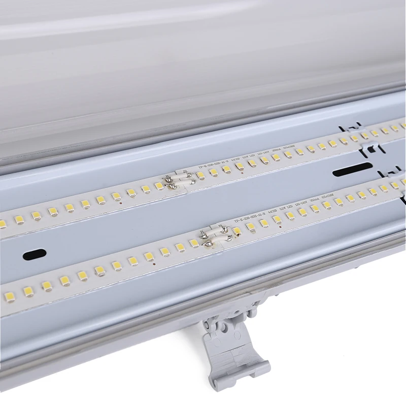 Workshop Tri-proof Light IP66 Waterproof Vapor Tight LED Linear Batten Light Power CCT Switchable 4FT 8FT PC 80 IP65 Casino 08