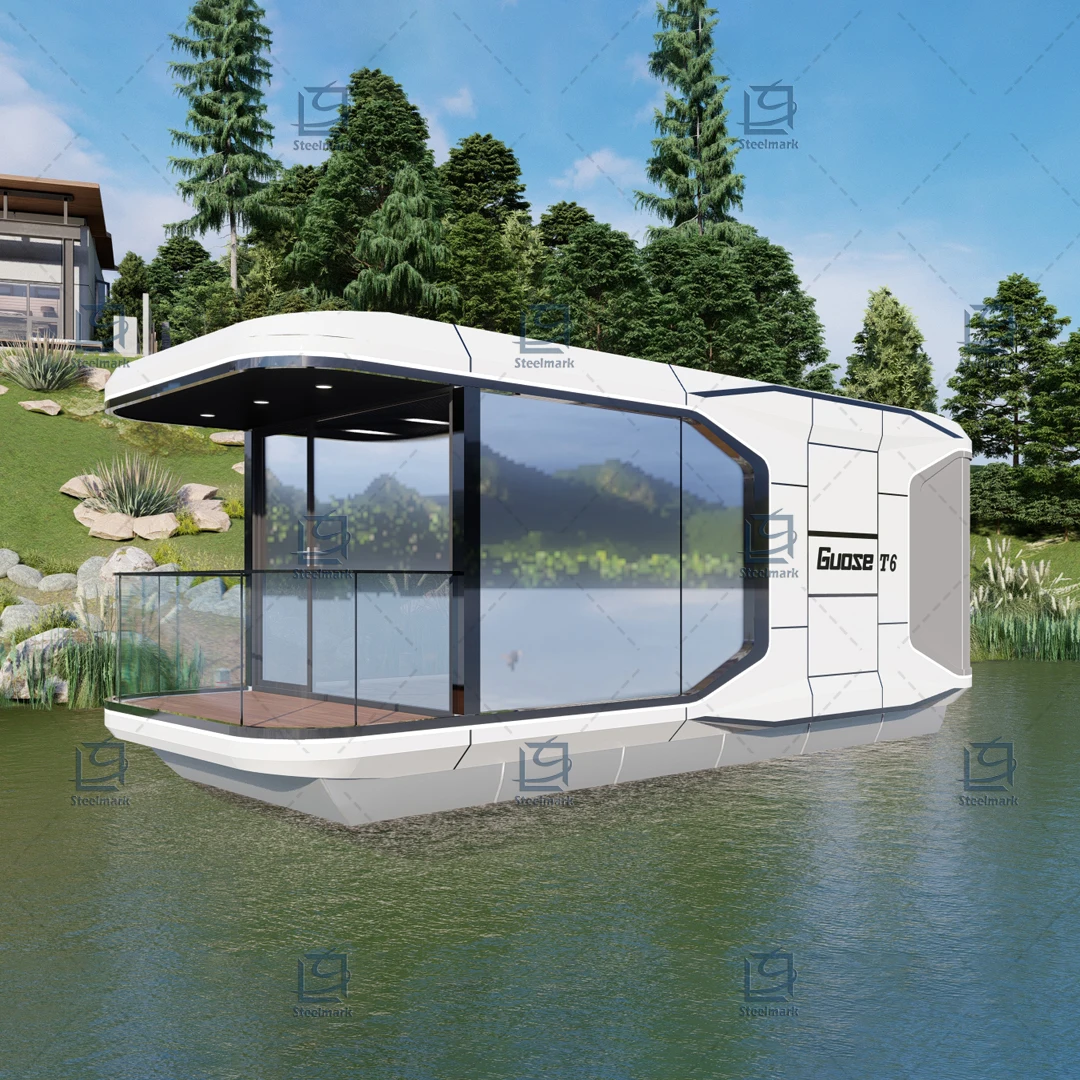 High quality factory direct sales of prefabricated China houseboats for entertainment water aluminum space capsules