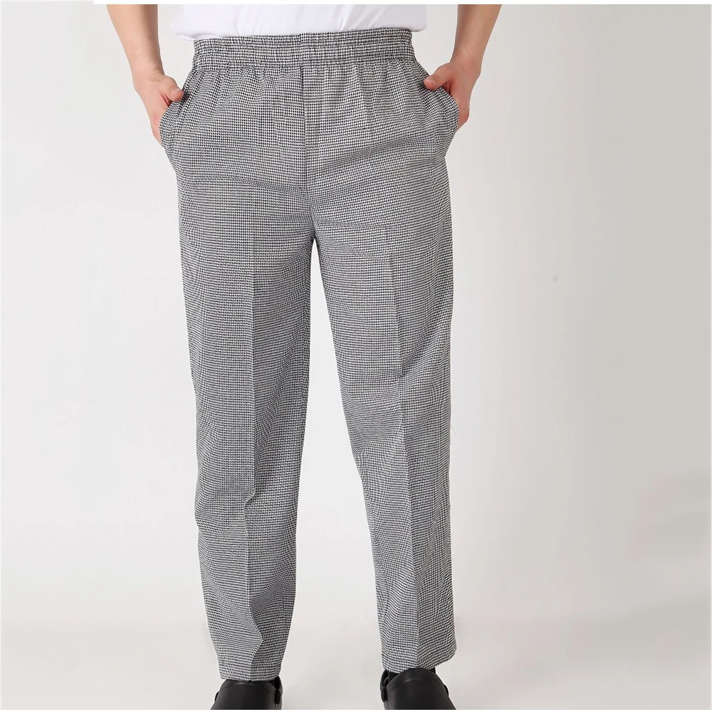 Cheap chef trousers for men checks chef pants restaurant uniforms staff chef pants