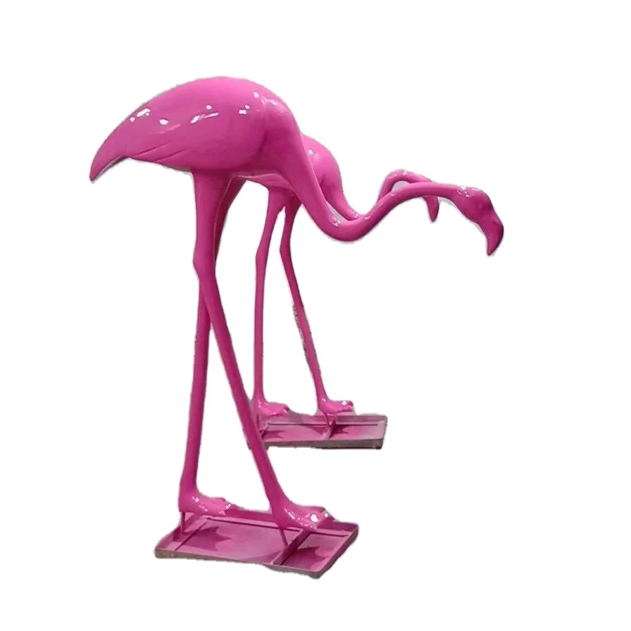 Window Display Decoration Store Custom Design Resin Pink Flamingo