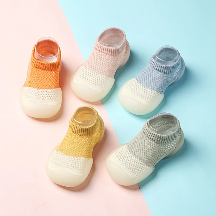 Knit Slipper Baby rubber Soles Socks Non Slip Baby Socks Rubber sole Baby Shoe Socks
