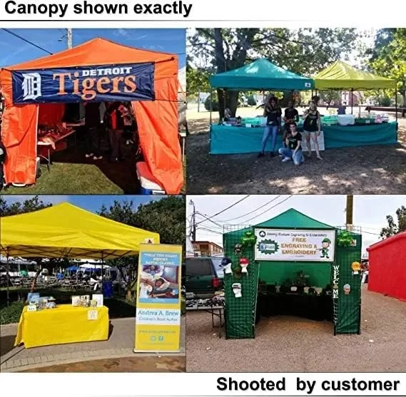 ABCCANOPY Tonnelle /Tente /Barnum 1.5X1.5m Avec 3 Cloisons Amovibles Noir Chapiteau Pliant Tonnelle Stand Paddock Reception
