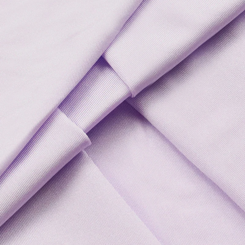 Single sided plain weave nylon 86% spandex 14% fabric 70/40N weft knitted glossy high elastic swimsuit fabric