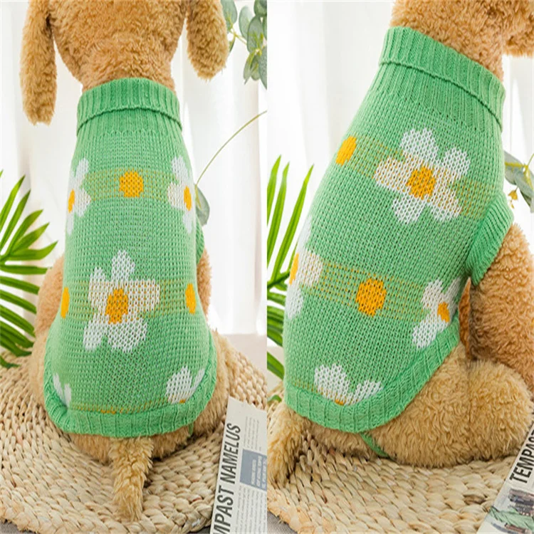 Winter Dog knitting Sweaters Clothes Warm Pet Cat Knitted Coats Apparel with Skull Pattern