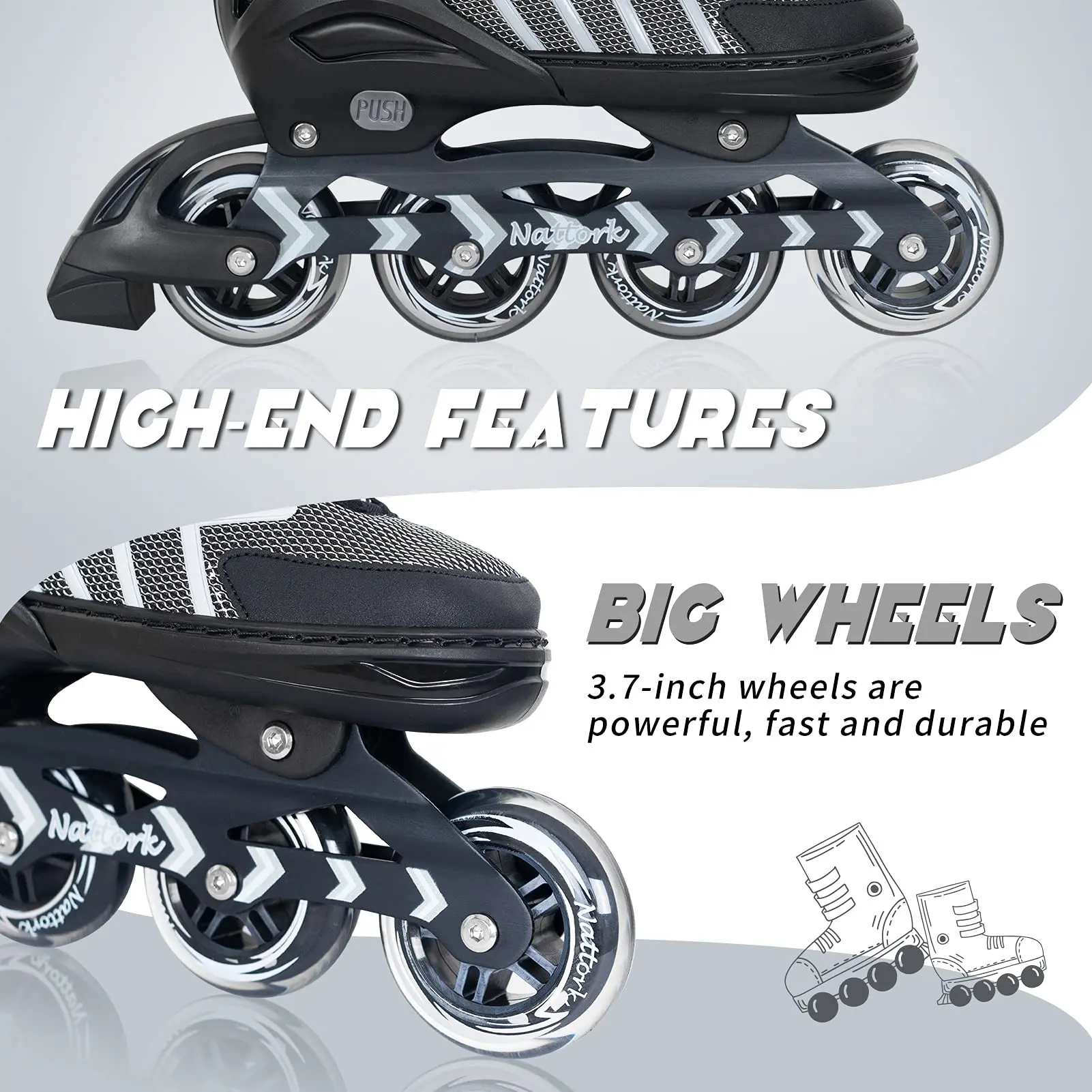 2022 New Professional TE781 Flashing Inline 4 Wheels Roller Shoes Skates For Roller Skates For Girls Boys