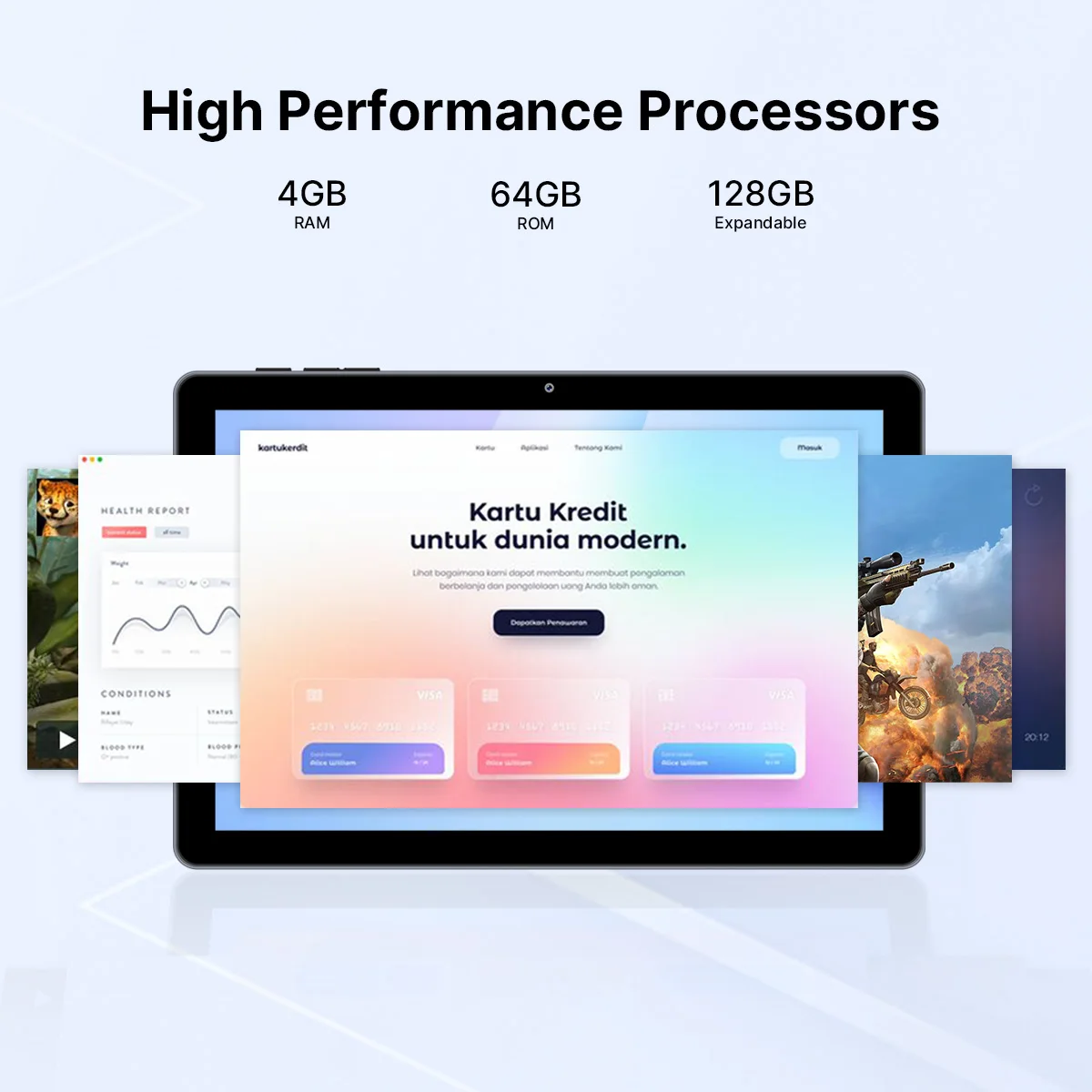 A16(2022) Tablette Android 12 Tablet Pc 4Gb Ram 64Gb Rom 5+8 Mp Dual Camera Fm 10 Inch Ips Hd Tablet for Student Online Lesson