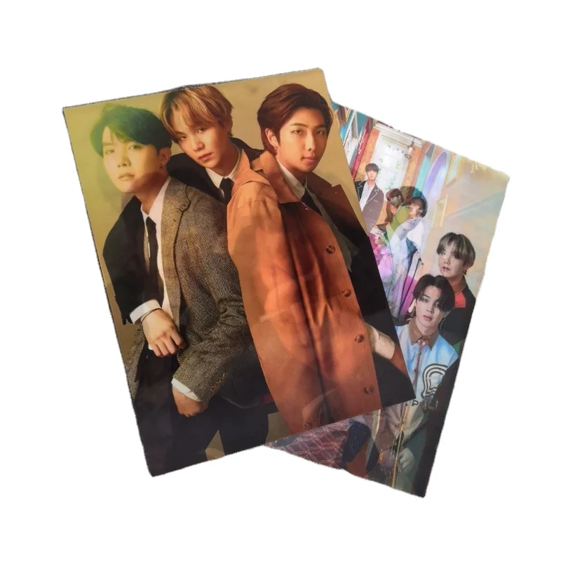 Customize KPOP Bangtan Boys 3D Anime Poster new Korean star 3D poster for fans