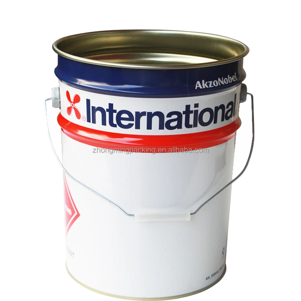 5 Gallon steel bucket/ tin can/drum with lid and handle for oil, water, paint and other chemical