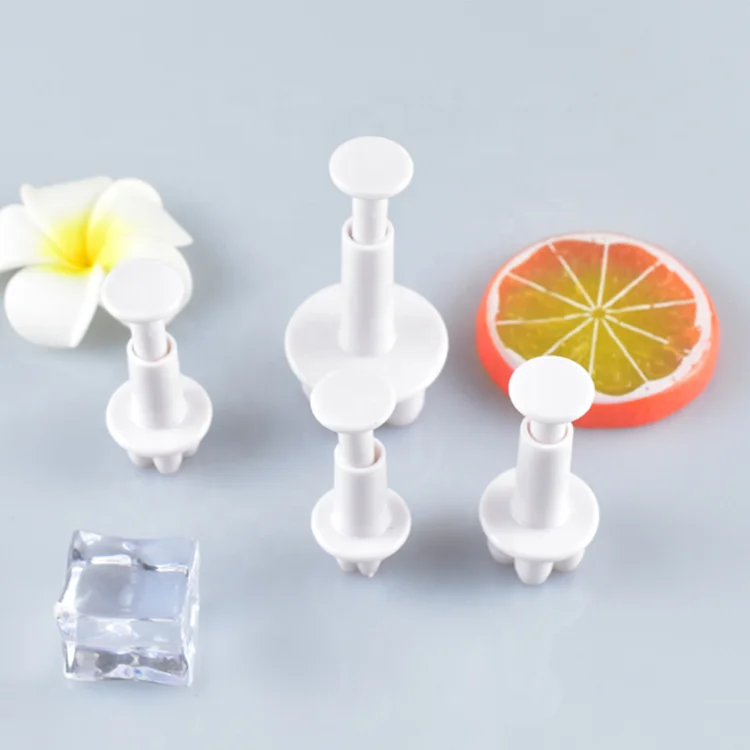 4Pcs Plastic Five-petaled Plum Blossom Shaped Cookie Cutter Mold Custom Available