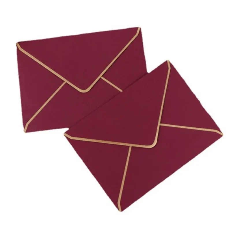 In Stock Packaging Burgundy 5X7 Wedding Invitation Paper Envelope