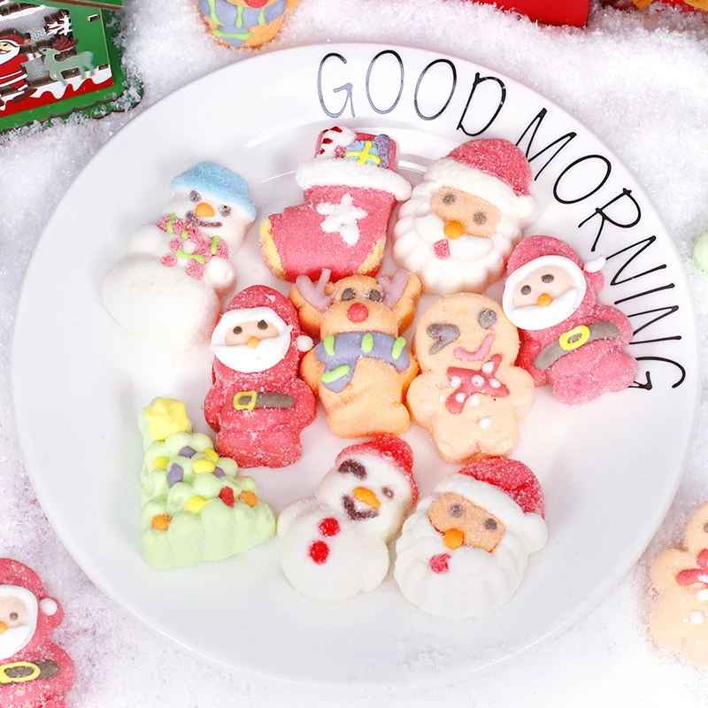 Custom 88G Santa Cartoon Soft Gummy Cotton Candy Gift Christmas Candy Ornaments Candy