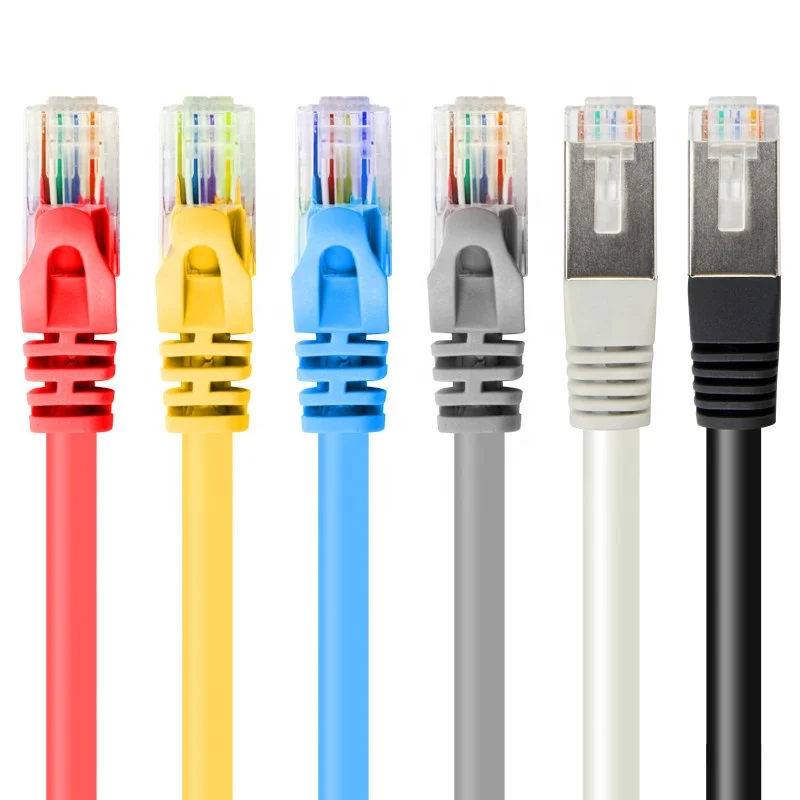 RJ45 connector PVC jacket copper wire cat 5e 6 cat5e cat6 UTP FTP indoor network cable patch cord