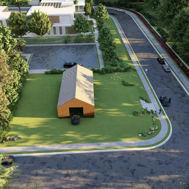 Easy to assemble and portable hangar metal steel structure warehouse prefab garage warehouse steel structure shed garage