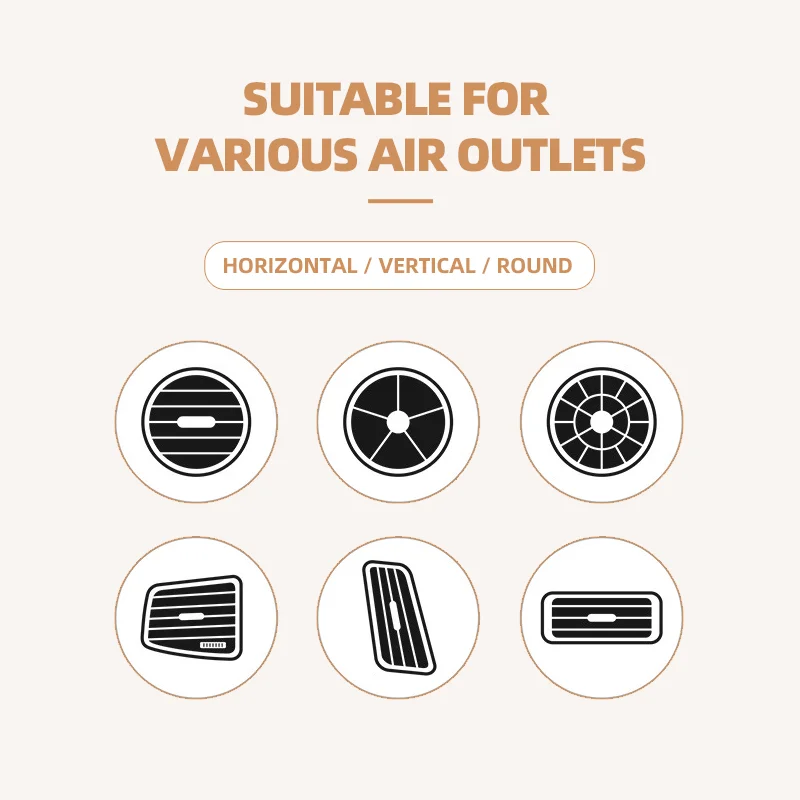 Custom Logo Refill Refillable Fresheners Scent Ventilation Diffuser Wood Ac Interior Car Air Freshener Vent Clip