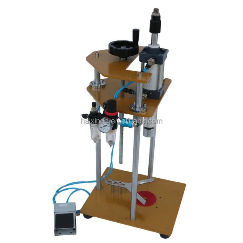 Quality Assurance Semi Automatic Aluminum Cap Screw Ropp Manual Handheld Capping Machine For Small Screw Vial Glass Bottle