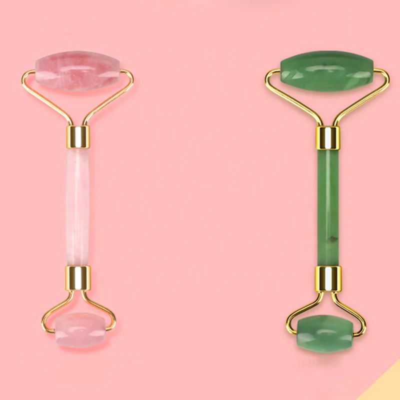 Private Label Laser High Quality Ball Green Stone Jade Roller Gua Sha Set