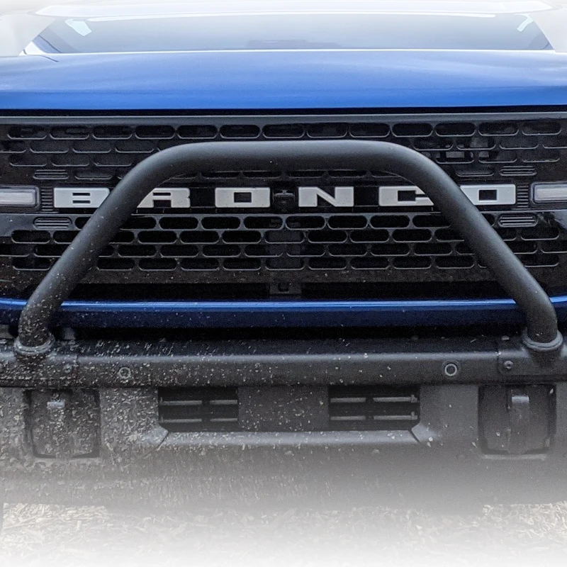 Black Bull Bar Brush Bumper Grille Guard For Ford Bronco 2021