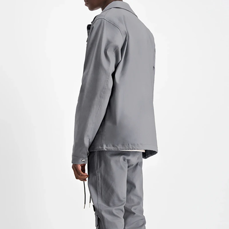 XJYD Spring Autumn Fashion Customized Jackets Men Casual Harajuku Outwear Cotton Cargo Jackets