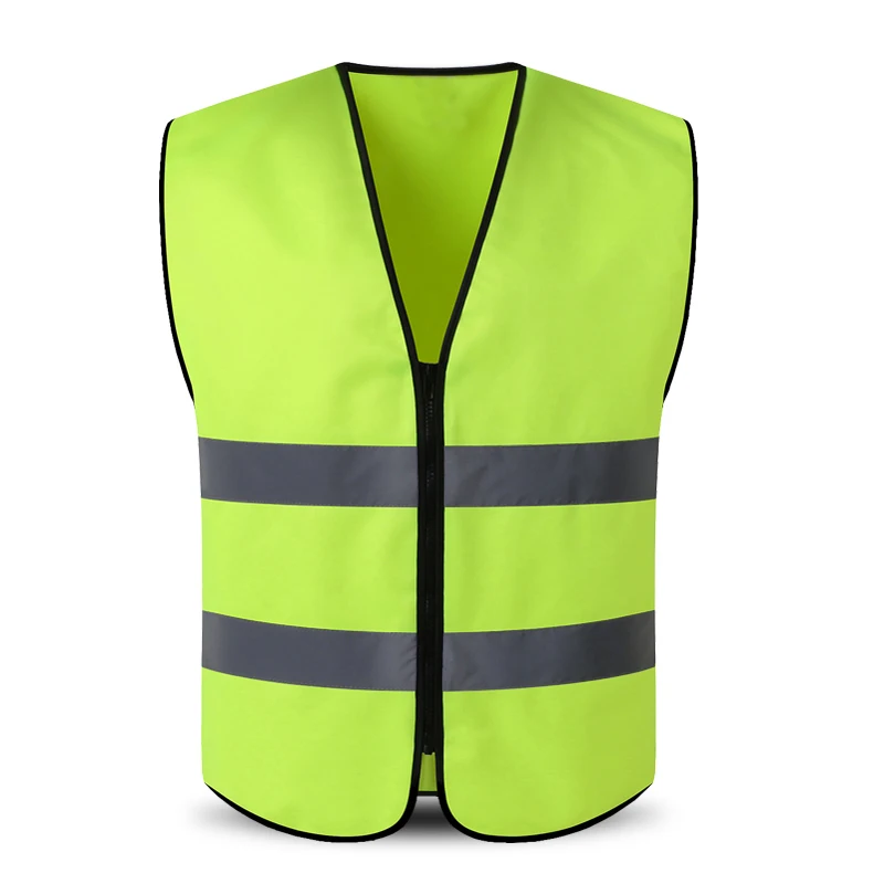 ZUJA OEM Logo Custom Cheap Construction Safety Vests High Visibility Vest Workplace Safety 100% Polyester Knitted Fabric Orange