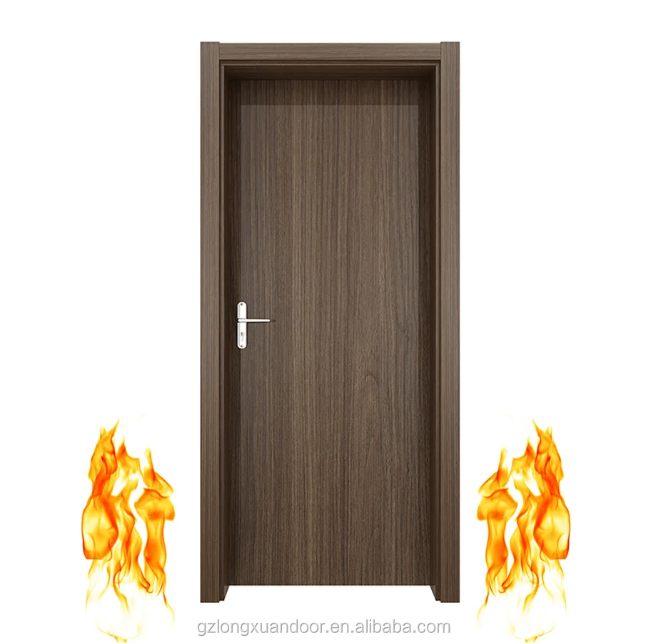 moisture-proof HDF wood  door with solid wood skin finished or painting finished