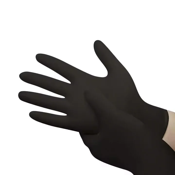 guantes de nitrilo Cheap black gloves disposable nitrile Box 4mil 6mil food disposal powder free nitrile gloves