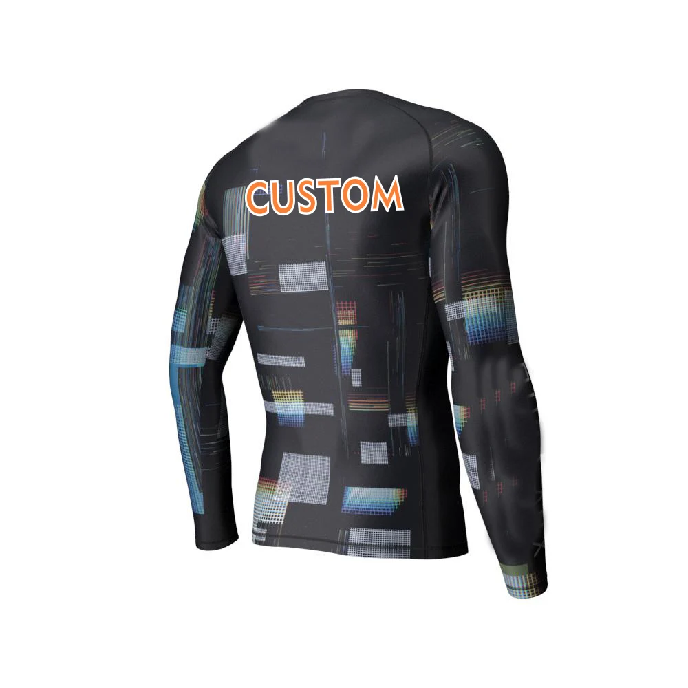 Custom Sublimation Spandex Surf Shirt Design Your Own Compression Mma Bjj Rash Guard