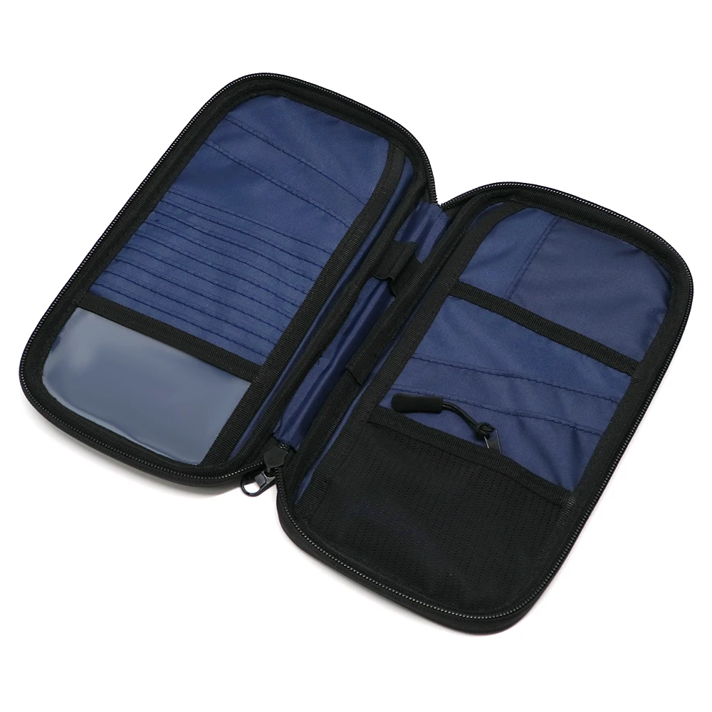 Multi-Purpose Lightweight Family Travel Document Organizer RFID Passport Holder Wallet with Zipper Closure and Small Pockets