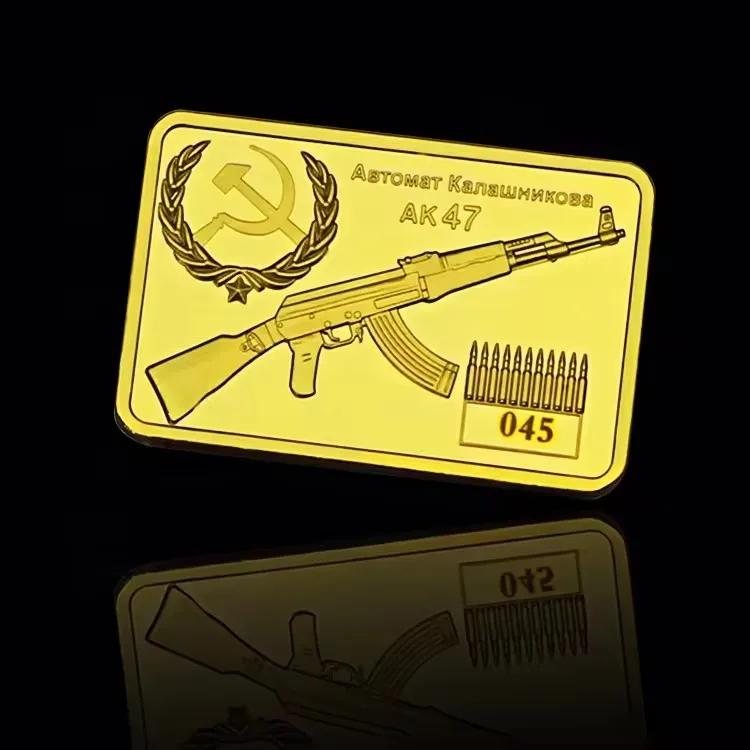2024 AK 47 golden plated bar beauty bar bullion customized make for you