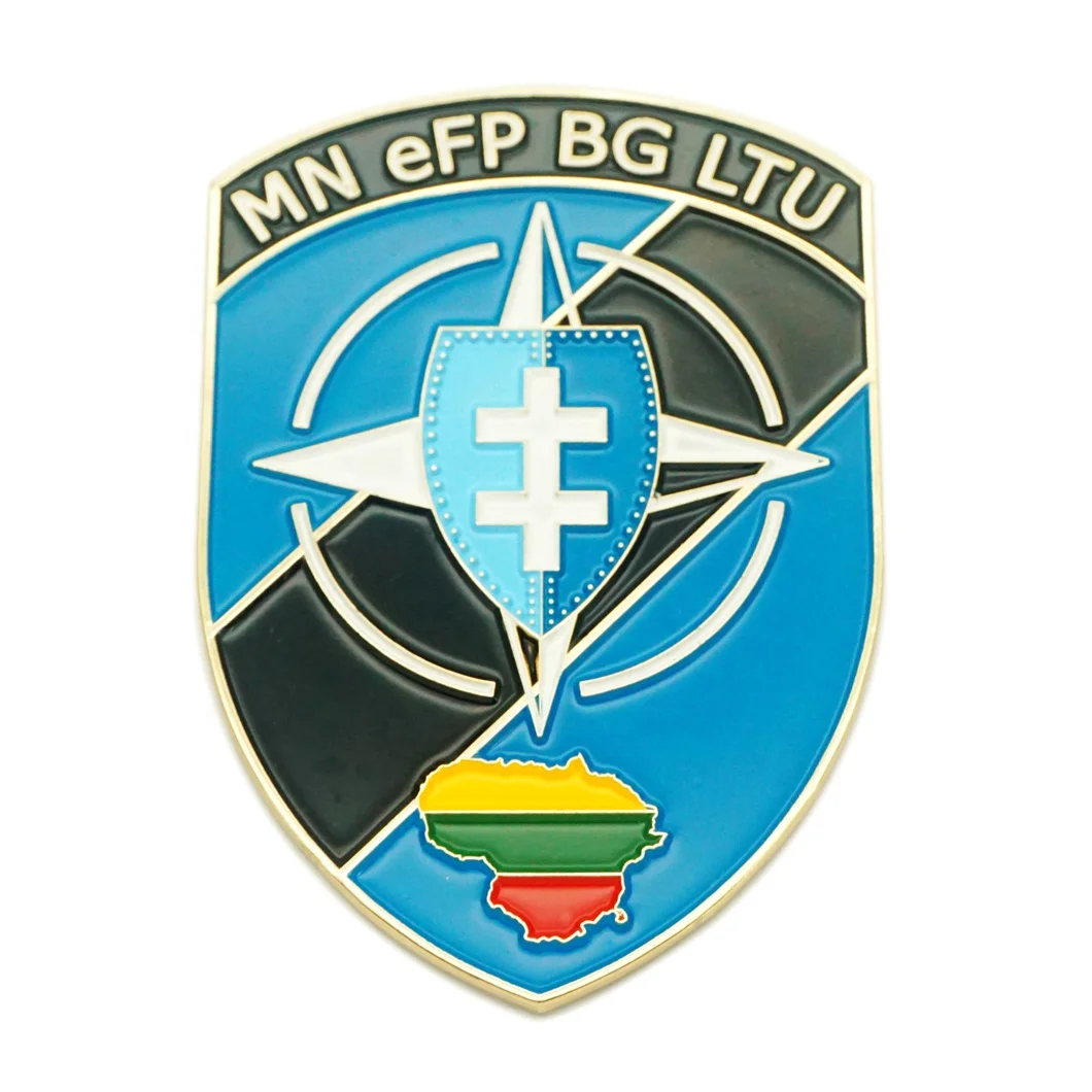 Business Gift Custom metal plate award shield top quality Zinc Alloy Award Gold Metal Souvenir metal enamel coated plates