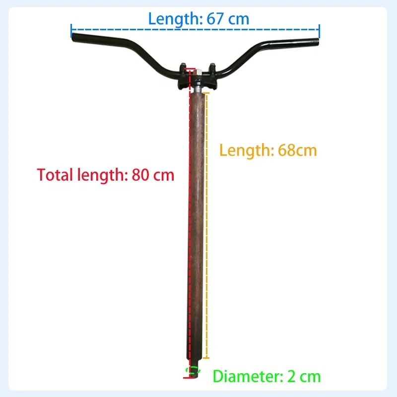 Electric quadricycle front axle easy steering handlebar Modified small flat car direction column handle direction assembly