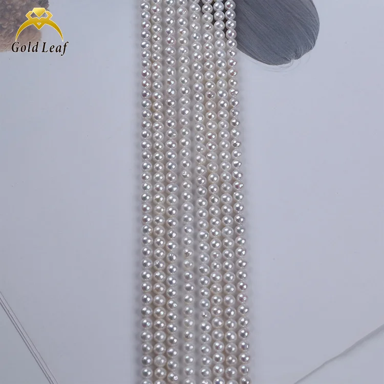 Goldleaf Jewelry Flawless 5A Natural Pearl 2/3/4/6/8/10mm White Round Pearl For Jewelry Making DIY
