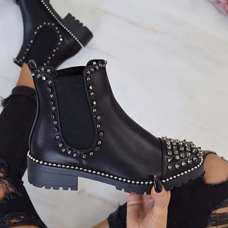 Custom cheap Waterproof women boots shoes fashion black