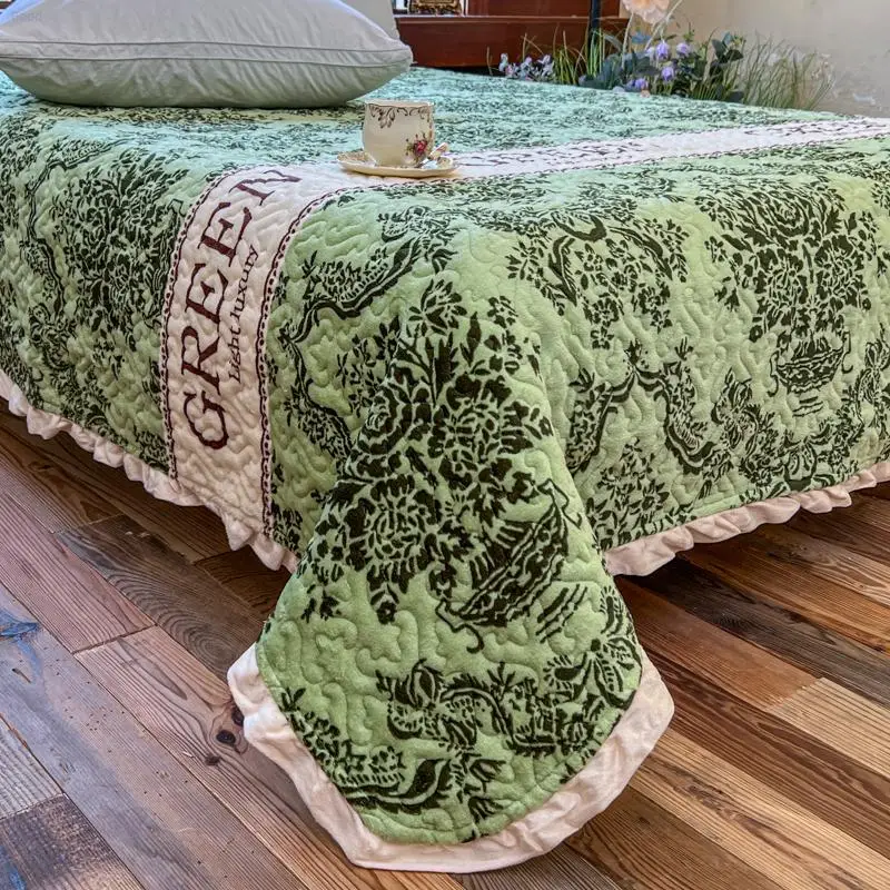 Bedding Set 2024 New Printed Milk Velvet Cotton Bed Cover Totem