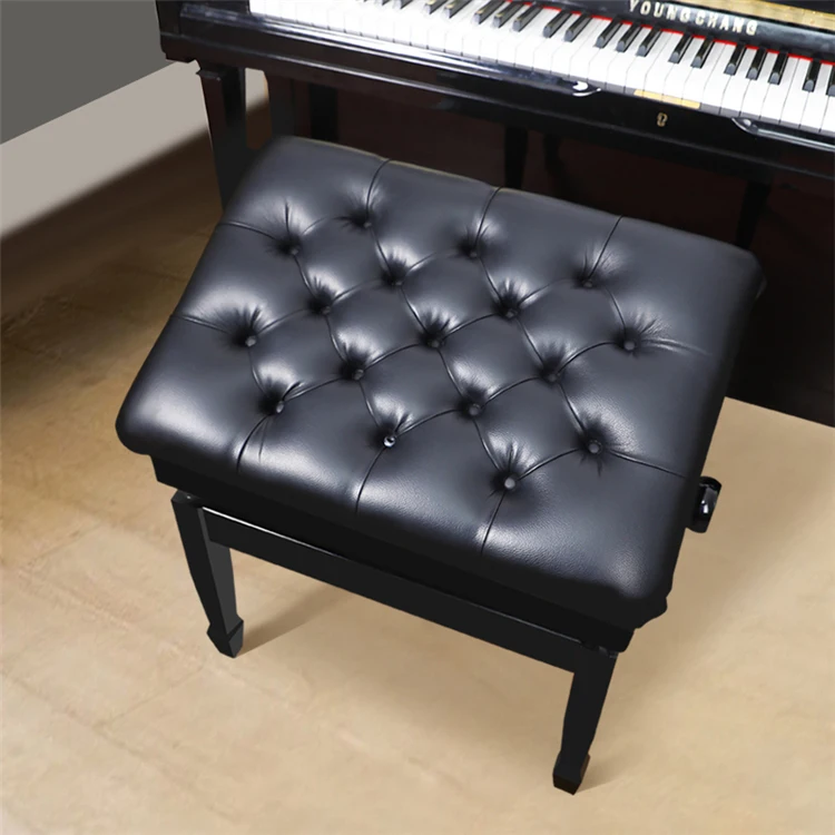 modern adjustable Piano bench with leather seat cushion children stool